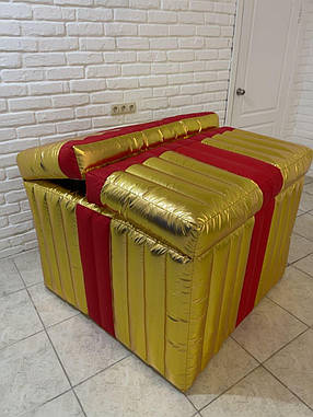 Надувна фігура коробка-подарунок 2 м з вентилятором та вбудованим акумулятором, фото 2