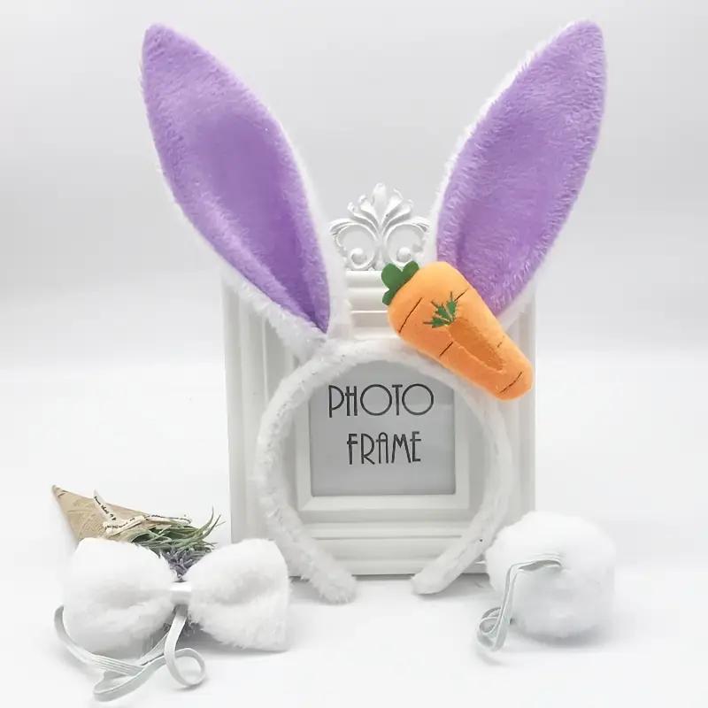 Вушка зайчика з морквою. Обруч Вушка зайця з хутром, фото 1