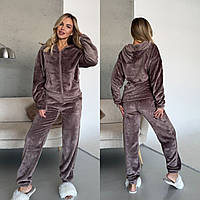 Махрова жіноча піжама Жіночий домашній одяг теплий Піжама осіння та зимова