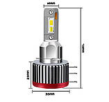 Led лампи H15 90W 12000lm 12v з обманкою (CANBUS) | ДХО та дальнє світло 32/90w 6000K, фото 2