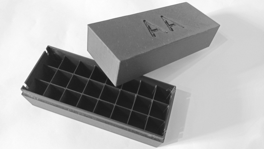 Бокс 24 слотів — 24 АА формат кейса AA скриня коробка органайзер, фото 1
