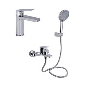 Акційний набір Qtap: Stenava New Змішувач для раковини QTSTE270CRM45535 Chrome + Stenava New Змішувач для ванни