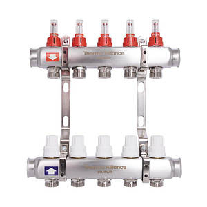 Колектор з витратомірами SD Plus 1" 5 виходи SD0045