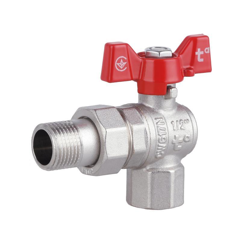 Кран кульовий "Американка" SD Forte 1/2 кутовий SF221W15, фото 1