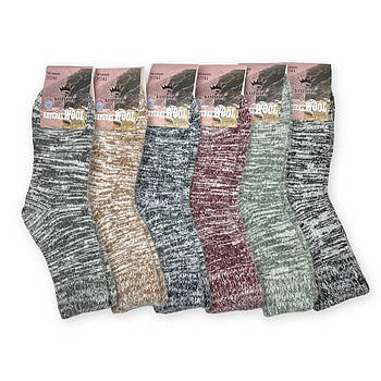 Жіночі махрові екстра теплі шкарпетки вовна з ангорою Корона