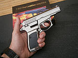 Запальничка пістолет CZ 83 " Че Зет 83 " турбо газова металева сувенірна чорна глянцева, фото 7