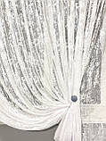 Тюль мармур жакардовий білий Туреччина висота 2,80 м, фото 4