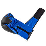 Боксерські рукавиці PowerPlay 3086 Сині 14 унцій (397г.) для спортсменів 80-90 кг., фото 10