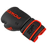 Боксерські рукавиці PowerPlay 3024 Червоні 8 унцій (227г.) для спортсменів 7-9 років до 50 кг., фото 4