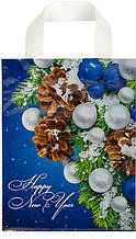 Пакет ламінований новорічний "Петля" 22 х 28,5 см / Шишки