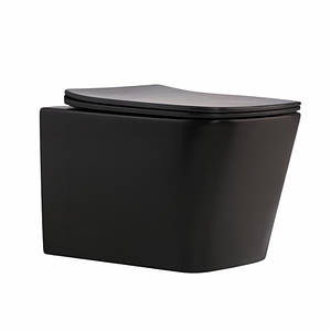Унітаз підвісний Qtap Tern New Ultra Quiet із сидінням із сидінням Soft-Close MATT BLACK QT17332303ASMB