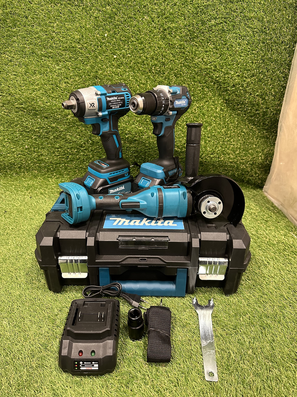 Набір 3в1 Makita 48V (ударний шуруповерт DHP485BL + болгарка 9237CB + гайковерт DTW800), фото 1