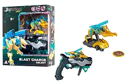 Ігровий набір SCREECHERS WILD ALPHA  ! S5 L1 V2 - СОЛЕНТ запускач-бластер, машинка-трансформер KS686114