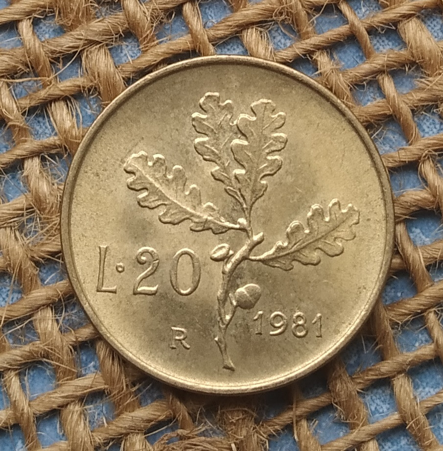 20 лiр 1981 року. Iталiя, фото 1