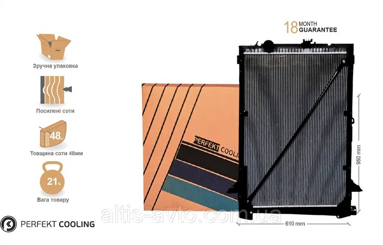 Радіатор із рамою DAF CF85 Євро 3, Євро 525990, фото 1