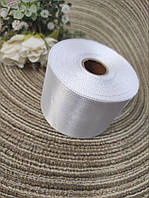 Стрічка атласна 5 см Біла (за 1 метр), А5-01