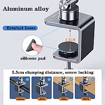 Настільний алюмінієвий тримач, пантограф для планшету чи телефону 13.5-23 см., фото 4