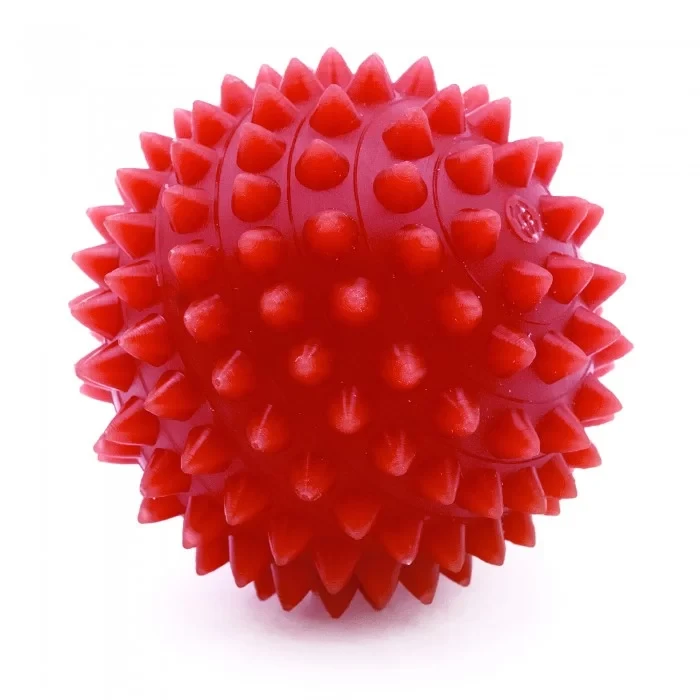 М'ячик для масажу тригерних точок і тренування Антистрес D8 Червоний 7 см ПВХ м'ячик із шипами для масажу, фото 1