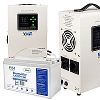 Комплект інвертор Volt Polska SINUS PRO 1200 E PLUS 800/1200W + Акумулятор  LiFePO4 12,8V (mrk)