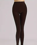 Лосини жіночі, кавові на тонкому флісі Осінь/весна 44-46 р, фото 2