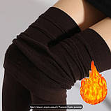 Лосини жіночі, кавові на тонкому флісі Осінь/весна 44-46 р, фото 7