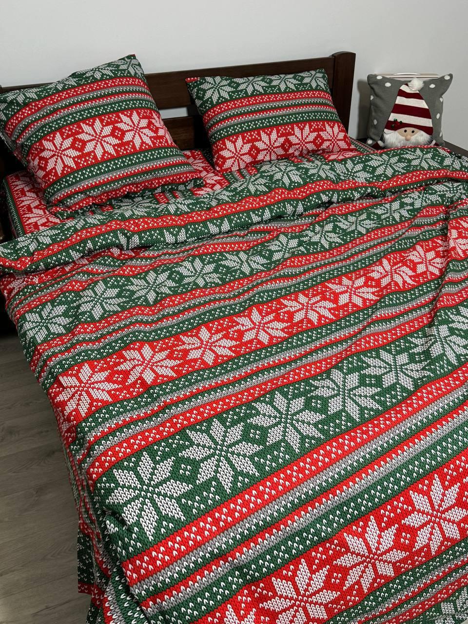 Новорічний комплект постільної білизни Півтораспальний