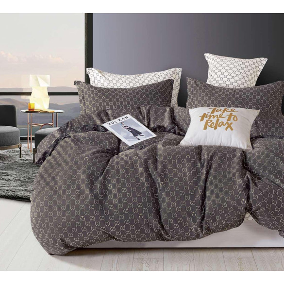 Постільна білизна бязь Gucci Relax gray, фото 1