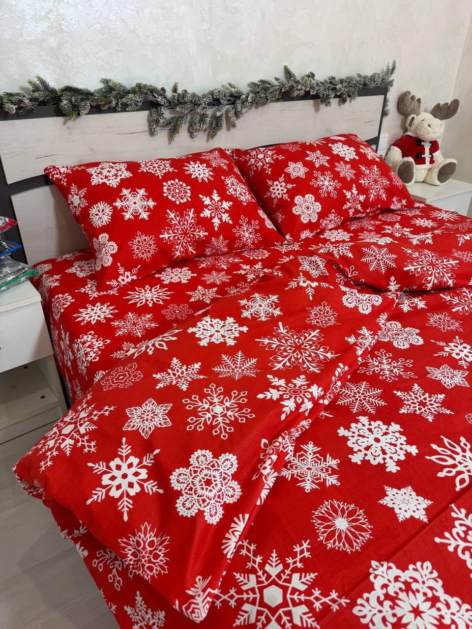 Новорічний комплект постільної білизни Півтораспальний