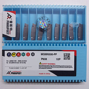 MGMN300-PF P908 PROSPECT (Сталь, Нержавіюча сталь, Чавун) Твердосплавна пластина, фото 2