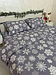 Новорічний комплект постільної білизни Сніжинки Півтораспальний, фото 7