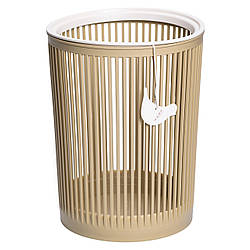 Кошик для сміття пластиковий 12 л, світло-коричневий