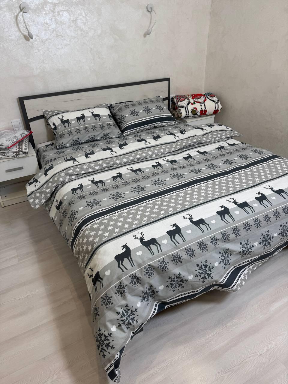 Новорічний комплект постільної білизни Півтораспальний