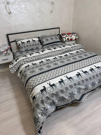 Новорічний комплект постільної білизни Півтораспальний, фото 1