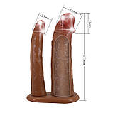 Реалістичний порожнистий страпон для чоловіків Pretty Love Harness Briefs Strap On Kearen, фото 9