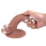 Реалістичний силіконовий фалоімітатор на присосці Erospace Natural Play Silicone Dildo D4, 21 см, фото 8