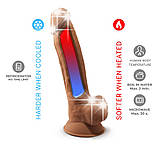 Фалоімітатор на присосці з термореактивного силікону SilexD Model 1 Dildo 7'' Caramel – новий рівень реалістичних відчуттів, фото 2