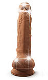 Фалоімітатор на присосці з термореактивного силікону SilexD Model 1 Dildo 7'' Caramel – новий рівень реалістичних відчуттів, фото 5