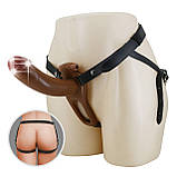 Реалістичний порожнистий страпон з 10 режимами вібрації Pretty Love Harness Briefs Strap On Bradden, фото 3