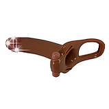 Реалістичний порожнистий страпон з 10 режимами вібрації Pretty Love Harness Briefs Strap On Bradden, фото 6