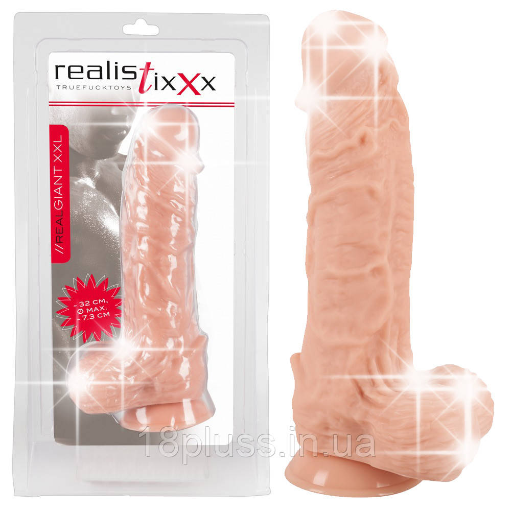 Реалістичний гігантський фалоімітатор з присоскою Realistixxx Giant XXL — величезний дилдо для максимальної насолоди 💥, фото 1