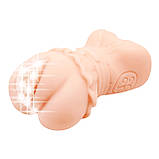 Мастурбатор у формі вагіни з мультишвидкісною вібрацією Crazy Bull Vagina Masturbator Flesh, фото 3