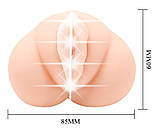 Мастурбатор у формі вагіни з мультишвидкісною вібрацією Crazy Bull Vagina Masturbator Flesh, фото 7