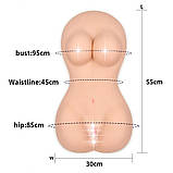 Реалістичний мастурбатор з об'ємними грудьми та привабливими формами Feel Me Bare Tits & Pussy Masturbator, фото 6