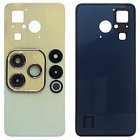 Задня кришка Infinix Hot 40i X6528B (золотиста оригінал Китай зі склом камери)
