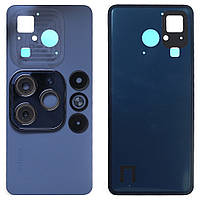 Задня кришка Infinix Hot 40i X6528B (чорна оригінал Китай зі склом камери)