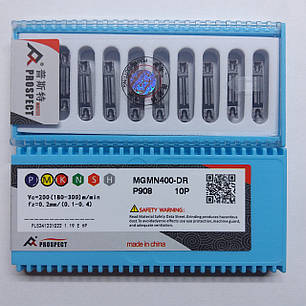 MGMN400-DR P908 PROSPECT (Сталь, Нержавіюча сталь, Чавун) Твердосплавна пластина, фото 2