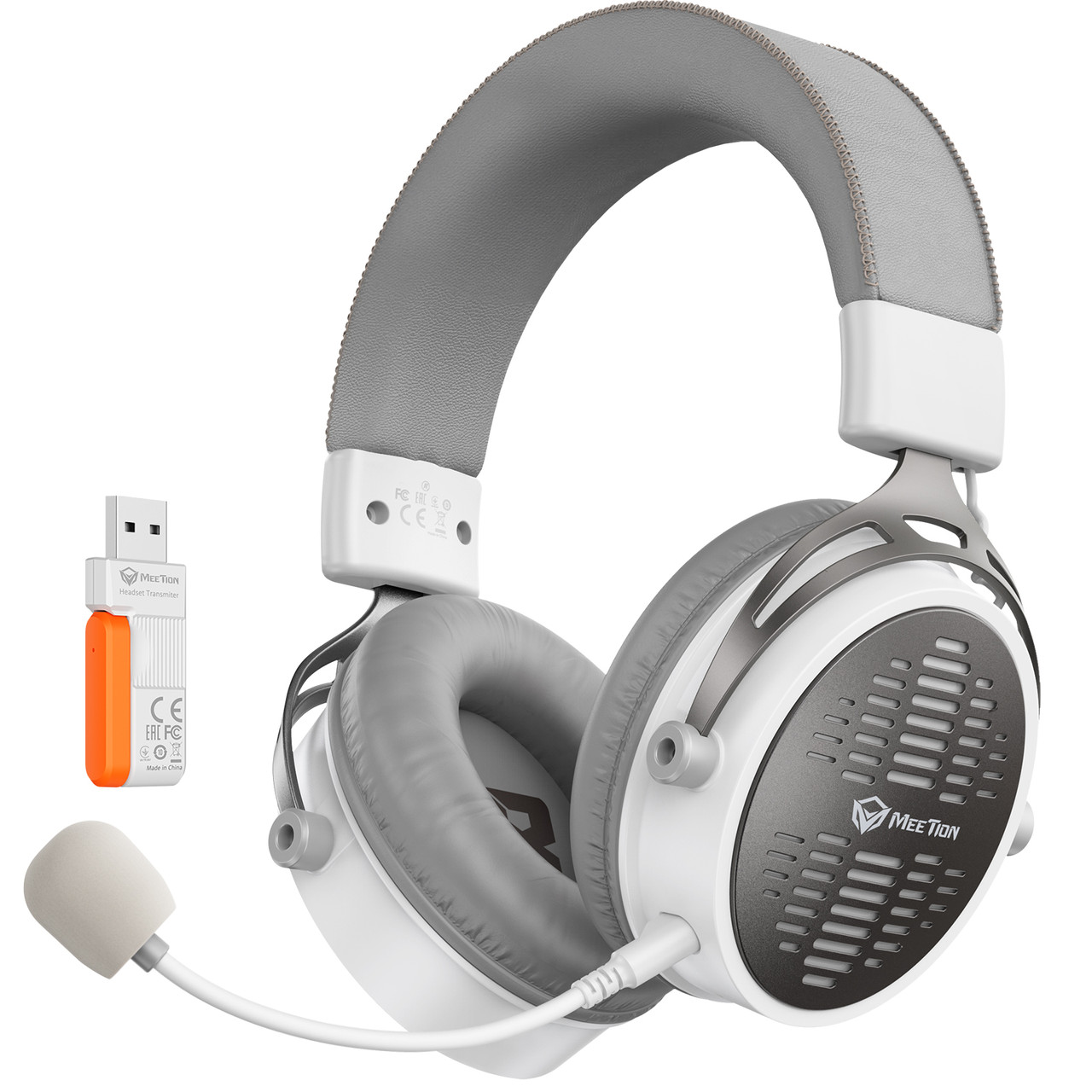 Ігрові навушники бездротові MEETION BTH013 White (MT-BTH013-B), фото 1