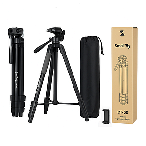Універсальний легкий штатив (148 см) SmallRig CT-03 4687 (з тримачем під смартфон)