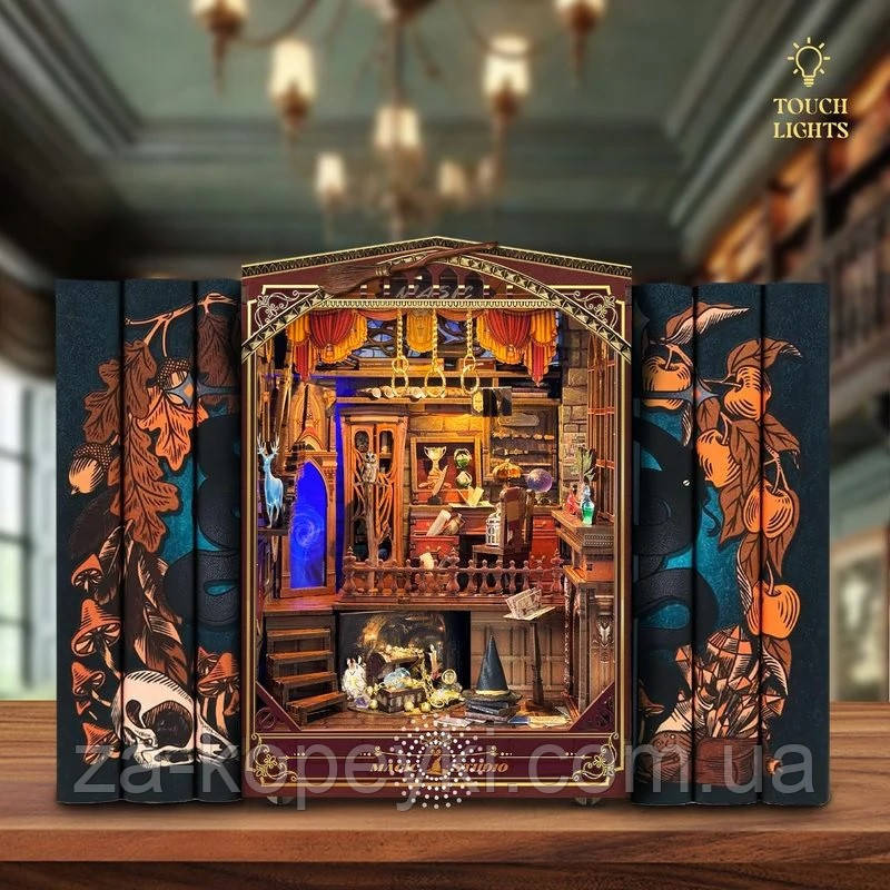 Бук Нук Чарівна студія Інтер'єрний конструктор Magic Studio DIY Wooden Book Nook Kit SQ-54, фото 1