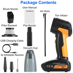 Компресор + пилосос портативний (HL-108) Доставка по Україні